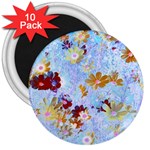 Cosmos Flowers Ligh Blue 3  Magnets (10 pack)  Front