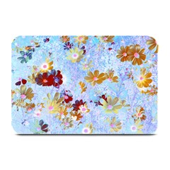 Cosmos Flowers Ligh Blue Plate Mats by DinkovaArt