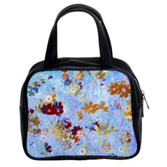 Cosmos Flowers Ligh Blue Classic Handbag (two Sides)