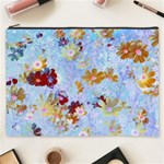 Cosmos Flowers Ligh Blue Cosmetic Bag (XXXL) Front