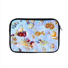 Cosmos Flowers Ligh Blue Apple Macbook Pro 15  Zipper Case by DinkovaArt