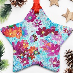 Cosmos Flowers Ornament (Star)