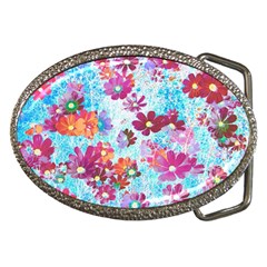 Cosmos Flowers Belt Buckles