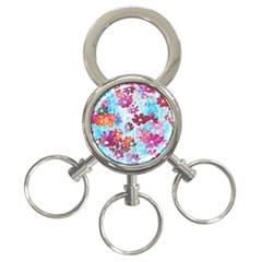 Cosmos Flowers 3-Ring Key Chain