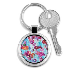 Cosmos Flowers Key Chain (Round)