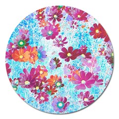 Cosmos Flowers Magnet 5  (Round)