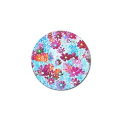 Cosmos Flowers Golf Ball Marker