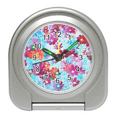 Cosmos Flowers Travel Alarm Clock