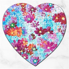 Cosmos Flowers Jigsaw Puzzle (Heart)