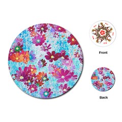 Cosmos Flowers Playing Cards Single Design (round) by DinkovaArt