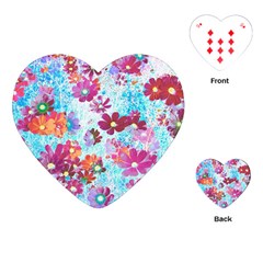 Cosmos Flowers Playing Cards Single Design (Heart)