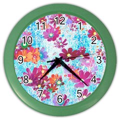 Cosmos Flowers Color Wall Clock