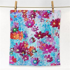 Cosmos Flowers Face Towel