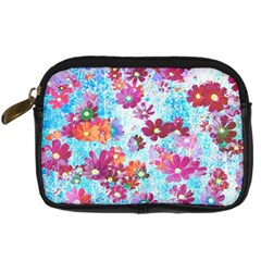 Cosmos Flowers Digital Camera Leather Case