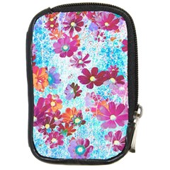 Cosmos Flowers Compact Camera Leather Case