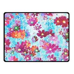 Cosmos Flowers Fleece Blanket (Small)