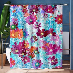 Cosmos Flowers Shower Curtain 60  x 72  (Medium) 