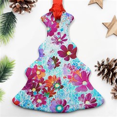 Cosmos Flowers Christmas Tree Ornament (Two Sides)