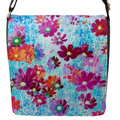 Cosmos Flowers Flap Closure Messenger Bag (S)