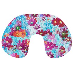 Cosmos Flowers Travel Neck Pillow