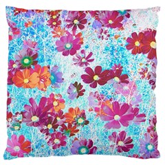 Cosmos Flowers Standard Flano Cushion Case (One Side)