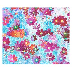 Cosmos Flowers Double Sided Flano Blanket (Small) 