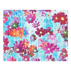 Cosmos Flowers Double Sided Flano Blanket (Large) 