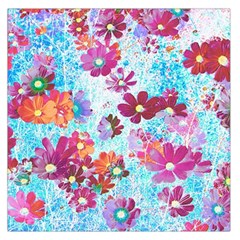 Cosmos Flowers Large Satin Scarf (Square)