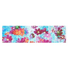 Cosmos Flowers Satin Scarf (Oblong)