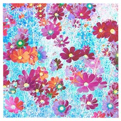 Cosmos Flowers Wooden Puzzle Square