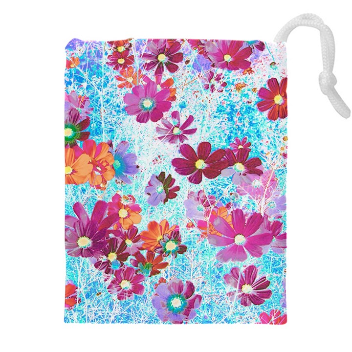 Cosmos Flowers Drawstring Pouch (5XL)