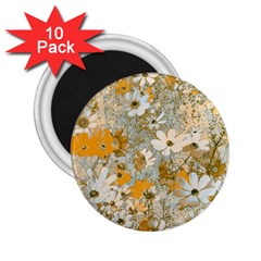 Cosmos Flowers Sepia Color 2 25  Magnets (10 Pack)  by DinkovaArt