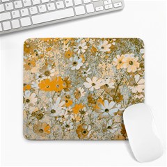 Cosmos Flowers Sepia Color Large Mousepads by DinkovaArt