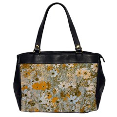 Cosmos Flowers Sepia Color Oversize Office Handbag by DinkovaArt