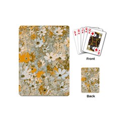 Cosmos Flowers Sepia Color Playing Cards Single Design (mini) by DinkovaArt