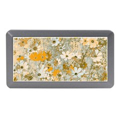 Cosmos Flowers Sepia Color Memory Card Reader (mini) by DinkovaArt