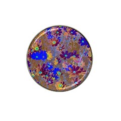 Cosmos Flowers Brown Blue Hat Clip Ball Marker (10 Pack) by DinkovaArt