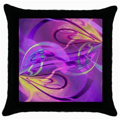 Infinity Painting Purple Throw Pillow Case (black) by DinkovaArt