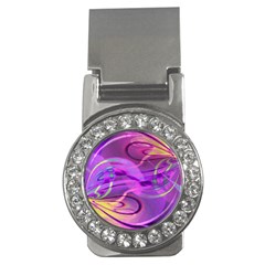 Infinity Painting Purple Money Clips (cz)  by DinkovaArt