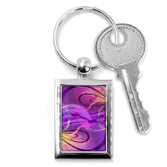 Infinity Painting Purple Key Chain (rectangle) by DinkovaArt