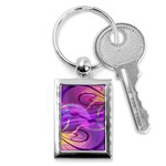 Infinity Painting Purple Key Chain (Rectangle) Front