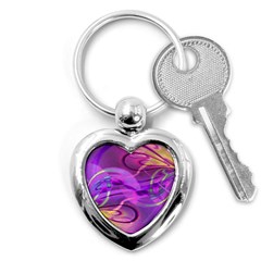 Infinity Painting Purple Key Chain (heart) by DinkovaArt