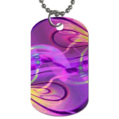 Infinity Painting Purple Dog Tag (two Sides) by DinkovaArt