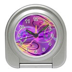 Infinity Painting Purple Travel Alarm Clock Front