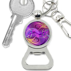 Infinity Painting Purple Bottle Opener Key Chain by DinkovaArt