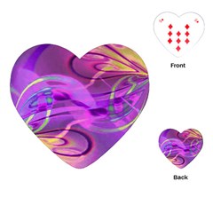 Infinity Painting Purple Playing Cards Single Design (heart) by DinkovaArt