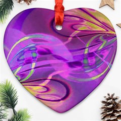 Infinity Painting Purple Heart Ornament (two Sides) by DinkovaArt