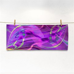 Infinity Painting Purple Hand Towel by DinkovaArt