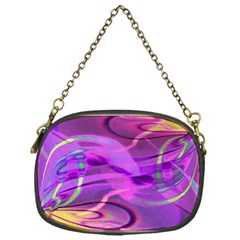 Infinity Painting Purple Chain Purse (one Side) by DinkovaArt