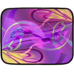 Infinity Painting Purple Fleece Blanket (mini) by DinkovaArt